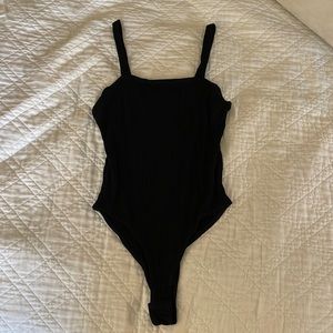 Aqua black bodysuit, size S